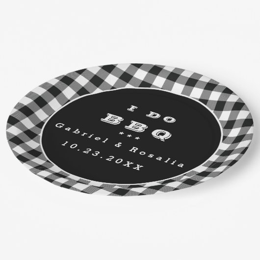 Black White Buffalo Controles Ik Doe BBQ Verloving Papieren Bordje (Gekanteld)