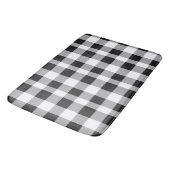 Black White Buffalo Gingham Check Pset Holiday B Badmat (Gekanteld)