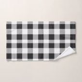 Black White Buffalo Gingham Check Pset Holiday Bad Handdoek (Handdoek)