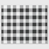 Black White Buffalo Gingham Check Pset Holiday Cadeaupapier (Vlak)