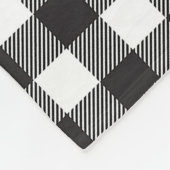 Black White Buffalo Gingham Check Pset Holiday Fleece Deken (Hoek)
