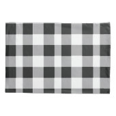Black White Buffalo Gingham Check Pset Holiday Kussensloop (Achterkant-Links)