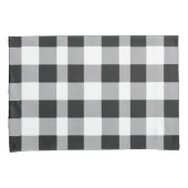 Black White Buffalo Gingham Check Pset Holiday Kussensloop (Voorkant-Rechts)