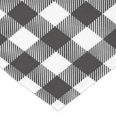 Black White Buffalo Gingham Check Pset Holiday Lange Tafelloper (Hoek)
