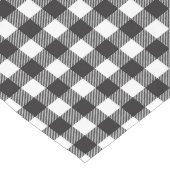 Black White Buffalo Gingham Check Pset Holiday Lange Tafelloper (Hoek)