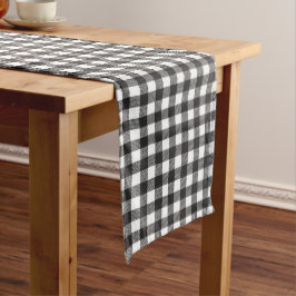 Black White Buffalo Gingham Check Pset Holiday Lange Tafelloper