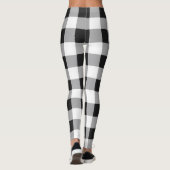 Black White Buffalo Gingham Check Pset Holiday Th Leggings (Achterkant)