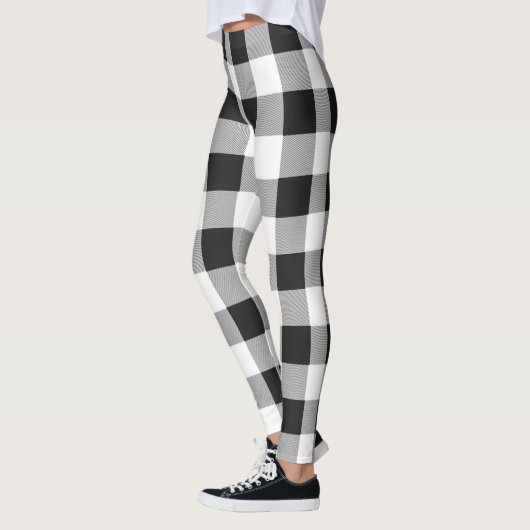Black White Buffalo Gingham Check Pset Holiday Th Leggings (Links)