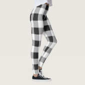 Black White Buffalo Gingham Check Pset Holiday Th Leggings (Rechts)