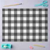 Black White Buffalo Gingham Check Pset Holiday Tissuepapier (Craft)