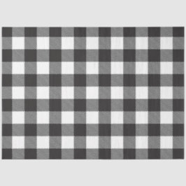 Black White Buffalo Gingham Check Pset Holiday Tissuepapier