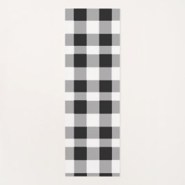 Black White Buffalo Gingham Check Pset Holiday Yogamat
