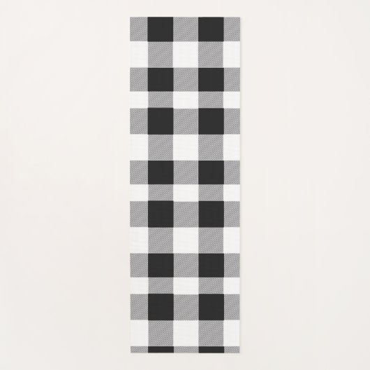 Black White Buffalo Gingham Check Pset Holiday Yogamat (Voorkant)