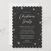 Black White Buffalo Plaid Christmas Party Kaart (Voorkant)