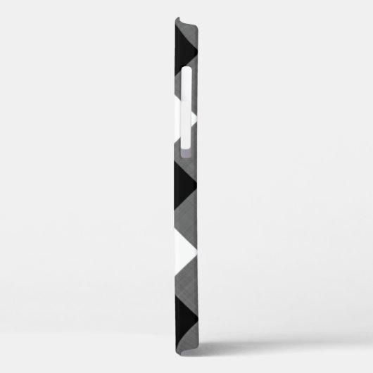 Black White Buffalo Plakte Monogram Script Naam Case-Mate iPhone Case (Achterkant / Links)