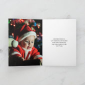 Black White Buffalo Pset Custom Photo Reindeer Feestdagen Kaart (Binnen)