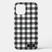 Black White Buffalo Pset Pattern Monogram Rustig Case-Mate iPhone Case (Achterkant)
