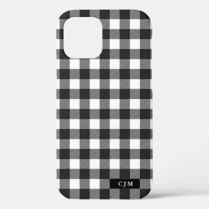 Black White Buffalo Pset Pattern Monogram Rustig Case-Mate iPhone Case