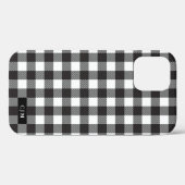 Black White Buffalo Pset Pattern Monogram Rustig Case-Mate iPhone Case (Achterkant (horizontaal))