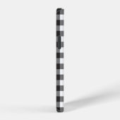 Black White Buffalo Pset Pattern Monogram Rustig iPhone Hoesje (Rechterkant)