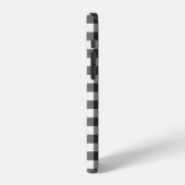 Black White Buffalo Pset Pattern Monogram Rustig iPhone Hoesje (Linkerkant)