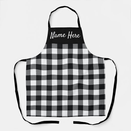 Black White Buffalo Pset Persoonlijk Rustic Schort (Voorkant)