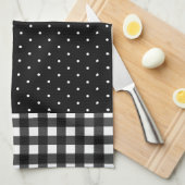 Black White Buffalo Pset Polka Dot Theedoek (Quarter Fold)