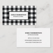 Black White Buffalo Pset Rustic Visitekaartje (Voorkant / Achterkant)