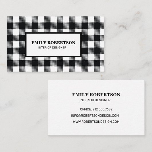 Black White Buffalo Pset Rustic Visitekaartje (Voorkant / Achterkant)