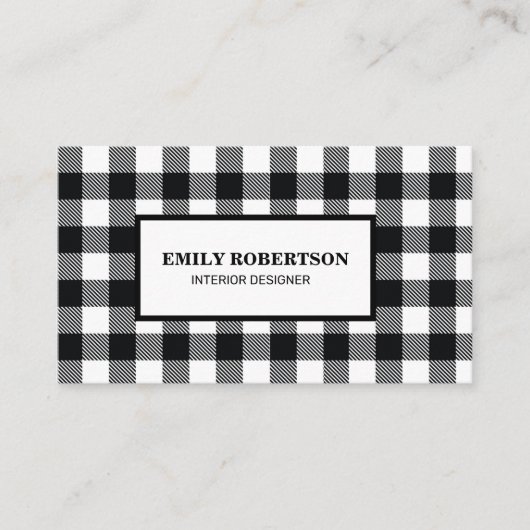 Black White Buffalo Pset Rustic Visitekaartje (Voorkant)