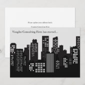 Black White Building Skyline Business Moving Aankondiging (Voorkant / Achterkant)