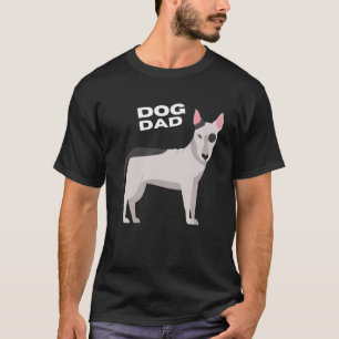 Black & White Bull Terrier Hond Papa T-shirt