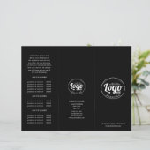 Black & White Business Logo Drievoudige Brochure (Staand voorkant)