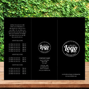 Black & White Business Logo Drievoudige Brochure