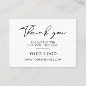 Black & White Business Logo Hartelijk dank Product Visitekaartje