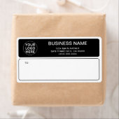 Black & White Business Logo L Verzending Etiket (Insitu)