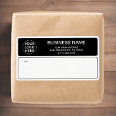 Black & White Business Logo L Verzending Etiket