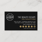 Black White Business Logo Loyalty Card (Voorkant)