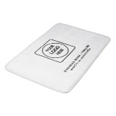 Black White Business Logo Text Branding Bath Mat (Gekanteld)
