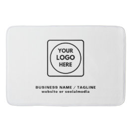 Black White Business Logo Text Branding Bath Mat