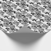 Black White Butterflies Cadeaupapier (Hoek)