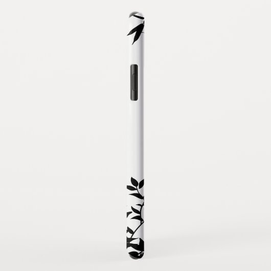 Black, White, Butterflies iPhone Case (Achterkant/rechts)