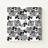 Black White Butterflies Sketchbook Journal Notitieboek (Achterkant)