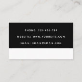 Black & White Butterfly Esthetiek Huidverzorging M Visitekaartje (Achterkant)