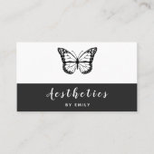 Black & White Butterfly Esthetiek Huidverzorging M Visitekaartje (Voorkant)