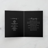 Black White Butterfly Wedding Orde van Service Programma (Binnen)