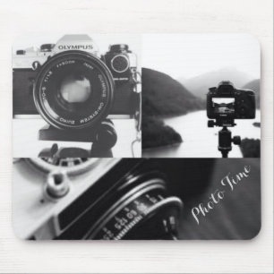 Black White Camera fotografie typografie Muismat