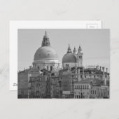 Black White Canal Venice Italië Reis Briefkaart (Voorkant / Achterkant)