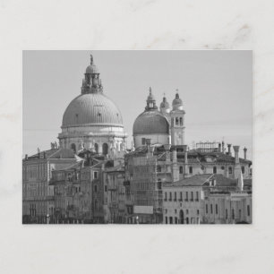 Black White Canal Venice Italië Reis Briefkaart