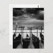 Black White Canal Venice Italië Reis Briefkaart (Voorkant / Achterkant)